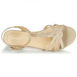 Chaussures Femme Sandales et Nu-pieds Minelli JUDITH Doré -Sandales Soldes Boutique 21669677 500 F