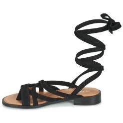 Chaussures Femme Sandales et Nu-pieds Minelli IRENE Noir -Sandales Soldes Boutique 21669682 500 D