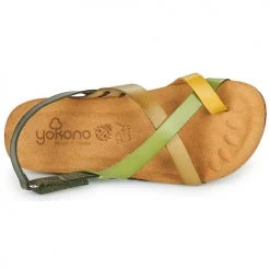 Chaussures Femme Sandales et Nu-pieds YOKONO IBIZA Vert -Sandales Soldes Boutique 21670103 500 F