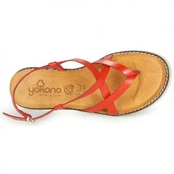 Chaussures Femme Sandales et Nu-pieds YOKONO PALMA Rouge -Sandales Soldes Boutique 21670105 500 F