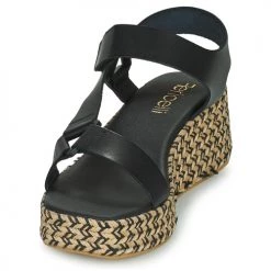 Chaussures Femme Sandales et Nu-pieds Fericelli MOMISA Noir -Sandales Soldes Boutique 21733266 500 C