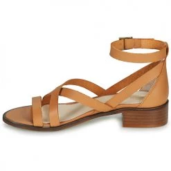 Chaussures Femme Sandales et Nu-pieds Casual Attitude COUTIL Camel -Sandales Soldes Boutique 22401358 500 D