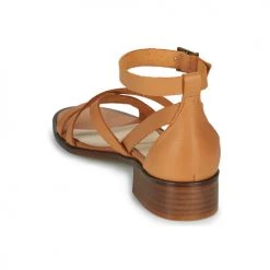 Chaussures Femme Sandales et Nu-pieds Casual Attitude COUTIL Camel -Sandales Soldes Boutique 22401358 500 E