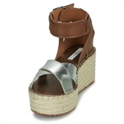 Chaussures Femme Sandales et Nu-pieds Pepe jeans WITNEY COLLAR Argenté / Marron -Sandales Soldes Boutique 22945249 500 C