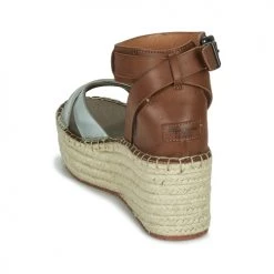 Chaussures Femme Sandales et Nu-pieds Pepe jeans WITNEY COLLAR Argenté / Marron -Sandales Soldes Boutique 22945249 500 E