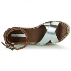 Chaussures Femme Sandales et Nu-pieds Pepe jeans WITNEY COLLAR Argenté / Marron -Sandales Soldes Boutique 22945249 500 F