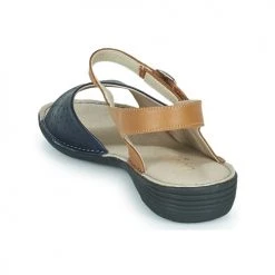 Chaussures Femme Sandales et Nu-pieds Dorking ODA Bleu / Marron -Sandales Soldes Boutique 22975094 500 E