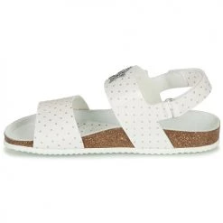 Chaussures Fille Sandales et Nu-pieds Geox J ADRIEL G. A - V.SIN+SIN.GLI Blanc -Sandales Soldes Boutique 23075366 500 D
