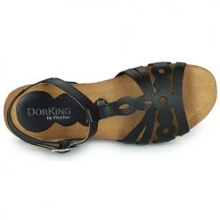 Chaussures Femme Sandales et Nu-pieds Dorking SUMMER Noir -Sandales Soldes Boutique 23170314 500 F