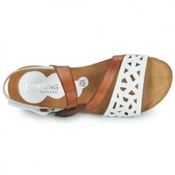 Chaussures Femme Sandales et Nu-pieds Dorking SUMMER Blanc -Sandales Soldes Boutique 23170315 500 F