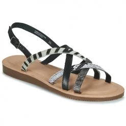 Chaussures Femme Sandales et Nu-pieds TBS BIBIANI Noir / Blanc