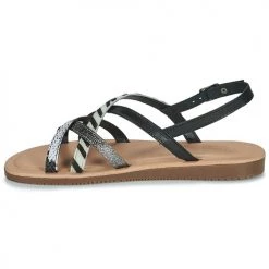 Chaussures Femme Sandales et Nu-pieds TBS BIBIANI Noir / Blanc -Sandales Soldes Boutique 23172654 500 D