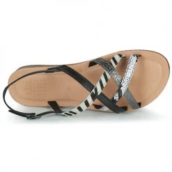 Chaussures Femme Sandales et Nu-pieds TBS BIBIANI Noir / Blanc -Sandales Soldes Boutique 23172654 500 F