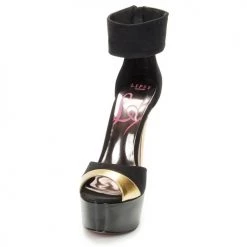 Chaussures Femme Sandales et Nu-pieds Lipsy KEISHA Black/Gold -Sandales Soldes Boutique 232423 500 C