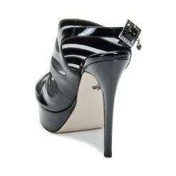 Chaussures Femme Sandales et Nu-pieds Lipsy SAFFRON Black Patent -Sandales Soldes Boutique 232425 500 E