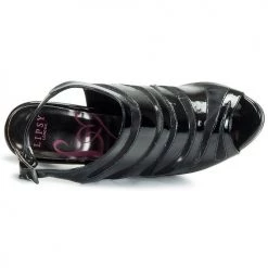 Chaussures Femme Sandales et Nu-pieds Lipsy SAFFRON Black Patent -Sandales Soldes Boutique 232425 500 F