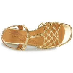 Chaussures Femme Sandales et Nu-pieds Chie Mihara TANTE Doré -Sandales Soldes Boutique 23819860 500 F