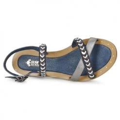 Chaussures Femme Sandales et Nu-pieds Schmoove MEMORY LINK Argent / Marine -Sandales Soldes Boutique 267101 500 F