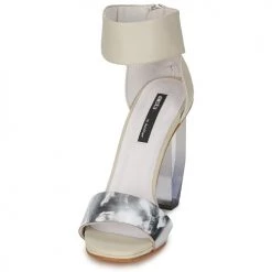 Chaussures Femme Sandales et Nu-pieds Miista JAYDA Blanc / Argent -Sandales Soldes Boutique 269483 500 C