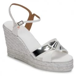 Chaussures Femme Sandales et Nu-pieds Castaner BESSIE Blanc / Argent