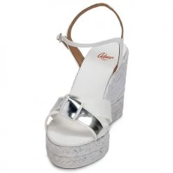Chaussures Femme Sandales et Nu-pieds Castaner BESSIE Blanc / Argent -Sandales Soldes Boutique 2747422 500 C