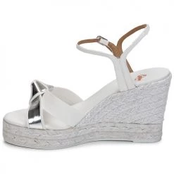 Chaussures Femme Sandales et Nu-pieds Castaner BESSIE Blanc / Argent -Sandales Soldes Boutique 2747422 500 D