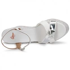 Chaussures Femme Sandales et Nu-pieds Castaner BESSIE Blanc / Argent -Sandales Soldes Boutique 2747422 500 F