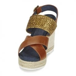 Chaussures Femme Sandales et Nu-pieds Napapijri BELLE Camel / Or -Sandales Soldes Boutique 2788810 500 C