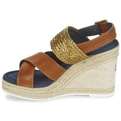Chaussures Femme Sandales et Nu-pieds Napapijri BELLE Camel / Or -Sandales Soldes Boutique 2788810 500 D