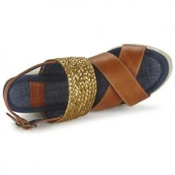 Chaussures Femme Sandales et Nu-pieds Napapijri BELLE Camel / Or -Sandales Soldes Boutique 2788810 500 F