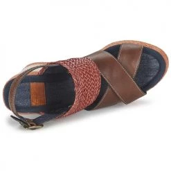 Chaussures Femme Sandales et Nu-pieds Napapijri BELLE Marron foncé / Rouge -Sandales Soldes Boutique 2788811 500 F