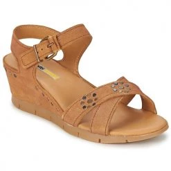 Chaussures Femme Sandales et Nu-pieds Manas SAMANA Camel