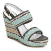 Chaussures Femme Sandales et Nu-pieds Café Noir JABALA Carbone / Turquoise