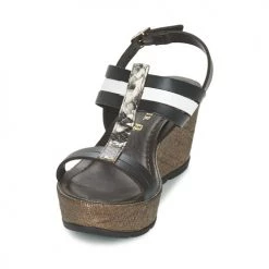 Chaussures Femme Sandales et Nu-pieds Café Noir LAPIBO Noir -Sandales Soldes Boutique 2864650 500 C