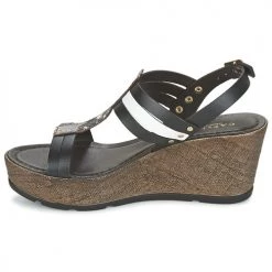 Chaussures Femme Sandales et Nu-pieds Café Noir LAPIBO Noir -Sandales Soldes Boutique 2864650 500 D