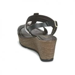 Chaussures Femme Sandales et Nu-pieds Café Noir LAPIBO Noir -Sandales Soldes Boutique 2864650 500 E