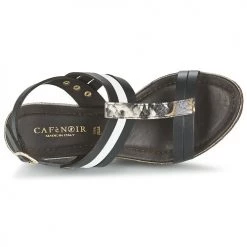 Chaussures Femme Sandales et Nu-pieds Café Noir LAPIBO Noir -Sandales Soldes Boutique 2864650 500 F