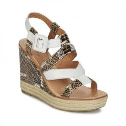 Chaussures Femme Sandales et Nu-pieds Mellow Yellow VANAIS Blanc / Marron