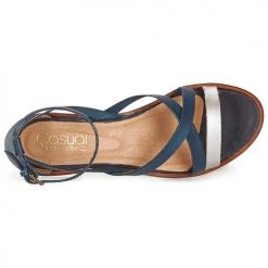 Chaussures Femme Sandales et Nu-pieds Casual Attitude COUTIL Bleu -Sandales Soldes Boutique 3008366 500 F