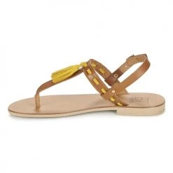 Chaussures Femme Sandales et Nu-pieds Betty London ELOINE Marron / Jaune -Sandales Soldes Boutique 3058719 500 D
