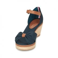 Chaussures Femme Sandales et Nu-pieds Tommy Hilfiger ELBA 40D Marine / Marron -Sandales Soldes Boutique 4613284 500 C