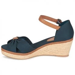 Chaussures Femme Sandales et Nu-pieds Tommy Hilfiger ELBA 40D Marine / Marron -Sandales Soldes Boutique 4613284 500 D