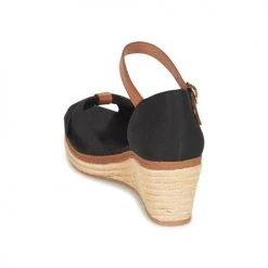 Chaussures Femme Sandales et Nu-pieds Tommy Hilfiger ELBA 40D Noir / Marron -Sandales Soldes Boutique 4613292 500 E