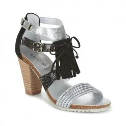 Chaussures Femme Sandales et Nu-pieds Regard RIKA Argenté / Noir