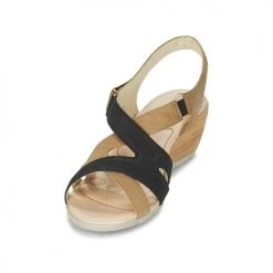 Chaussures Femme Sandales et Nu-pieds Rondinaud COLAGNE Beige / Noir -Sandales Soldes Boutique 4805277 500 C