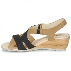 Chaussures Femme Sandales et Nu-pieds Rondinaud COLAGNE Beige / Noir -Sandales Soldes Boutique 4805277 500 D