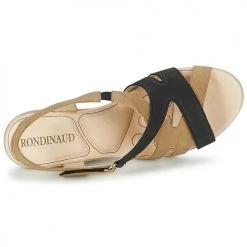 Chaussures Femme Sandales et Nu-pieds Rondinaud COLAGNE Beige / Noir -Sandales Soldes Boutique 4805277 500 F