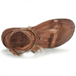 Chaussures Femme Sandales et Nu-pieds Airstep / A.S.98 RAMOS Marron -Sandales Soldes Boutique 4833487 500 F