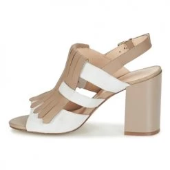 Chaussures Femme Sandales et Nu-pieds Café Noir GONFERT Gris / Beige -Sandales Soldes Boutique 4894978 500 D