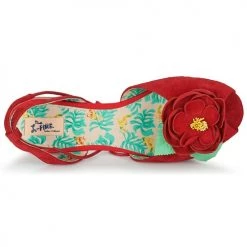 Chaussures Femme Sandales et Nu-pieds Miss L'Fire ROSETTA Rouge / Vert -Sandales Soldes Boutique 4923623 500 F